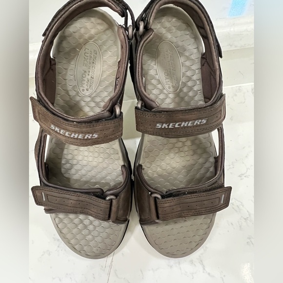 Skechers Dark Brown Open-Toe Sandals - Picture 11 of 11